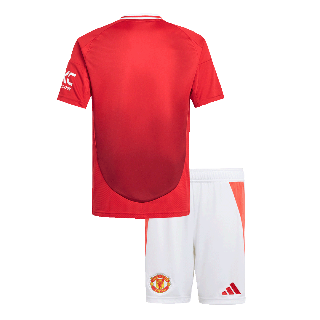 Gift-Kid's Manchester United Home Soccer Jersey (Shirt+Shorts) 2024/25