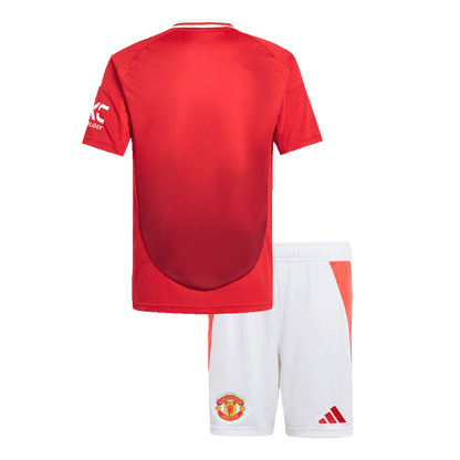 Gift-Kid's Manchester United Home Soccer Jersey (Shirt+Shorts) 2024/25