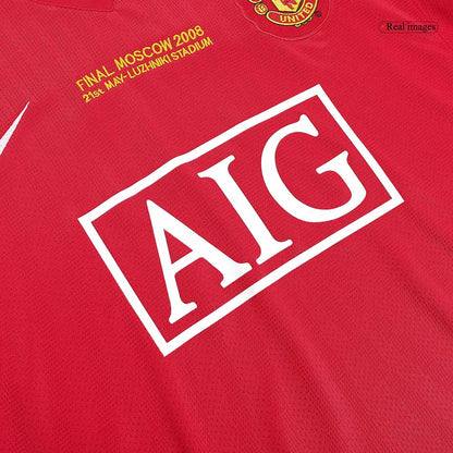 RONALDO #7 Manchester United Retro Jersey Home Soccer Shirt 2007/08 - UCL Final