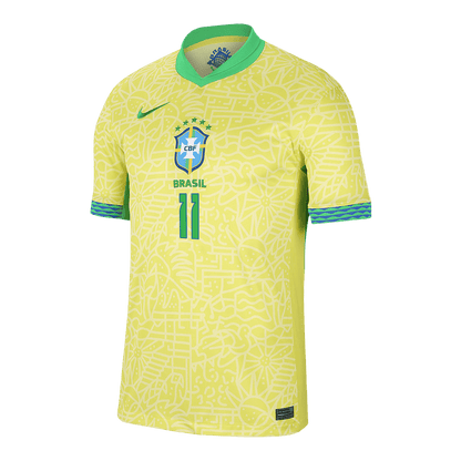 RAPHINHA #11 Βραζιλία Ποδόσφαιρο Τζέρσεϊ Home Custom Shirt 2024