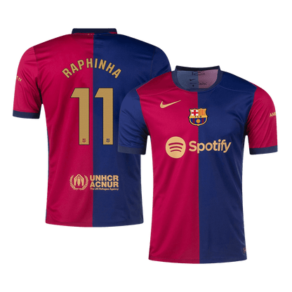 Barcelona Jersey RAPHINHA #11 Soccer Jersey Home 2024/25
