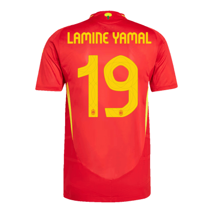 Αυθεντική φανέλα LAMINE YAMAL #19 Soccer Jersey Ισπανίας για το σπίτι 2024