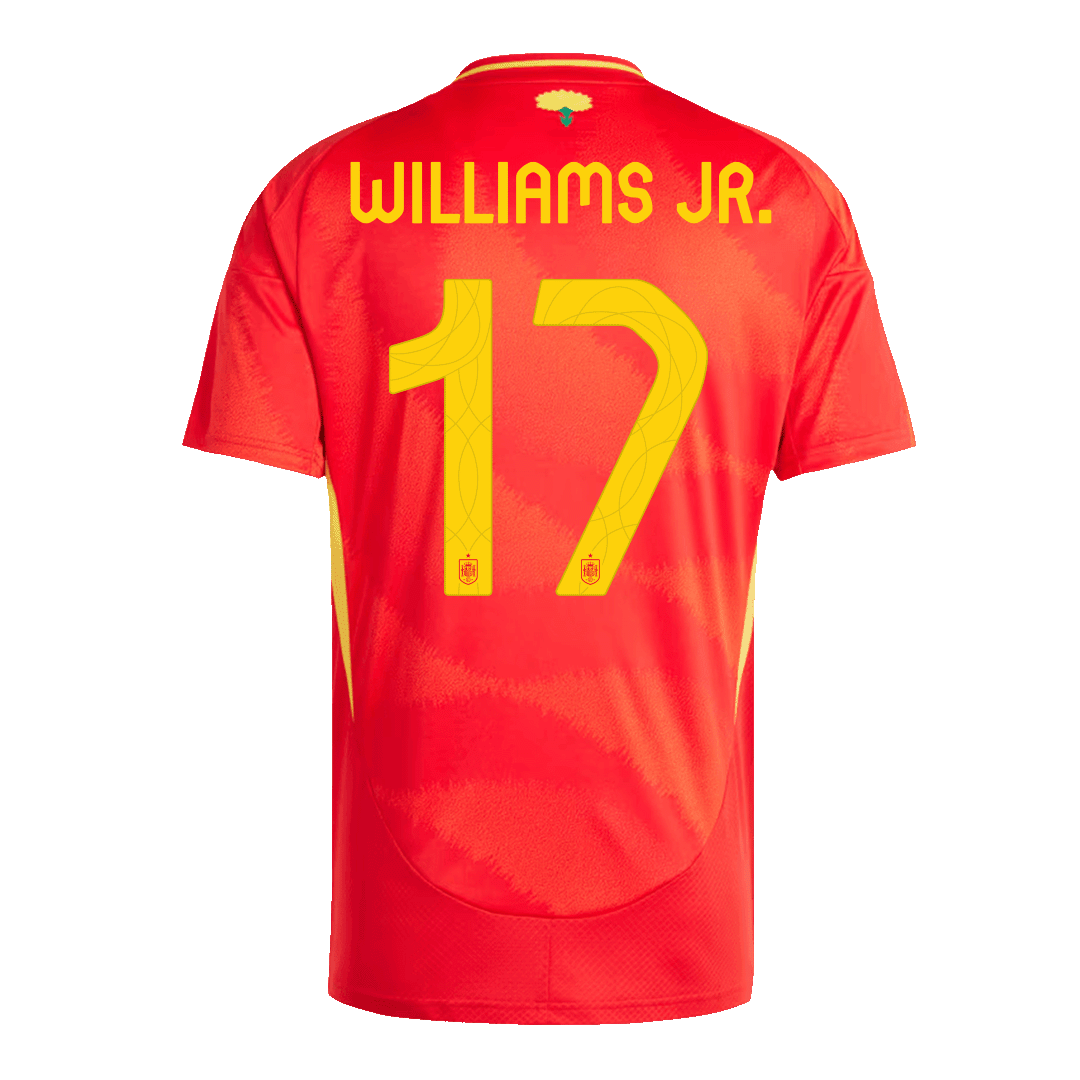 Ισπανία Τζέρσεϊ Custom WILLIAMS JR. #17 Ποδόσφαιρο Τζέρσεϊ Home 2024
