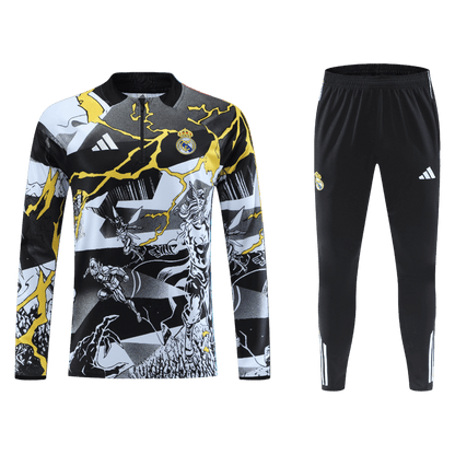 Real Madrid 1/4 Zip Tracksuit 2025/26 Black