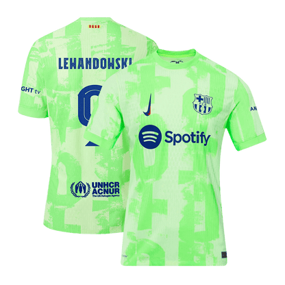 Αυθεντική φανέλα LEWANDOWSKI #9 ποδοσφαίρου Μπαρτσελόνα Τρίτη εκτός έδρας φανέλα 2024/25 UCL