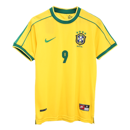 Retro Jersey RONALDO #9 Brazil Home Soccer Shirt 1998 -World Cup