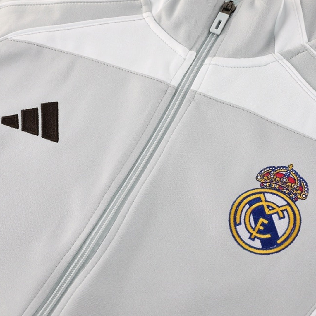 Real Madrid Home Jacket Tracksuit 2025/26 Gray