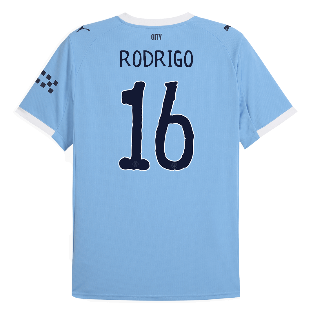 RODRIGO #16 Μάντσεστερ Σίτι Εντός ποδόσφαιρο Τζέρσεϊ 2025/26 Μπλε - Παγκόσμιο Κύπελλο Συλλόγων