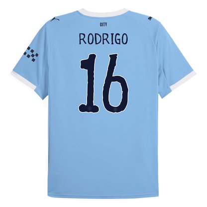 RODRIGO #16 Manchester City Home Soccer Jersey 2025/26 Blue Jersey - Club World Cup