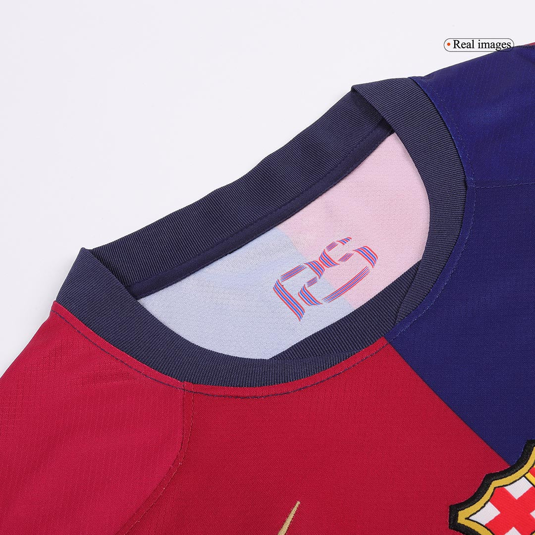 F.DE JONG #21 Barcelona Home Soccer Jersey 2024/25 - Spotify Logo Without Text