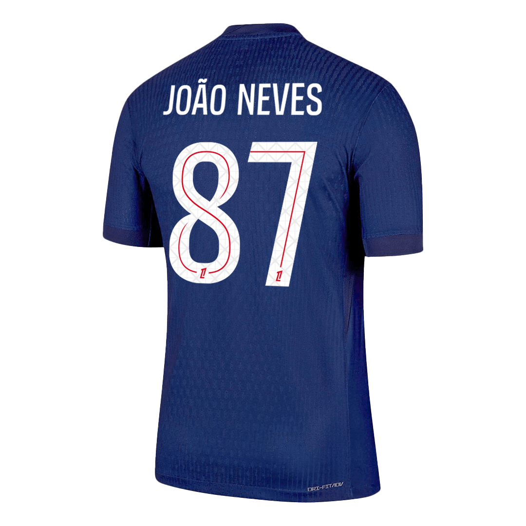 PSG φανέλα Εντός 2025/26 JOÃO NEVES #87 - Match Version