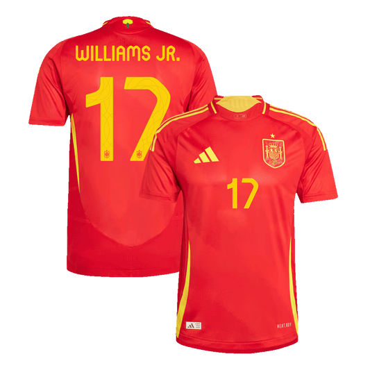 Αυθεντικό WILLIAMS JR. #17 Ποδόσφαιρο Τζέρσεϊ Ισπανίας εντός έδρας μπλουζάκι 2024