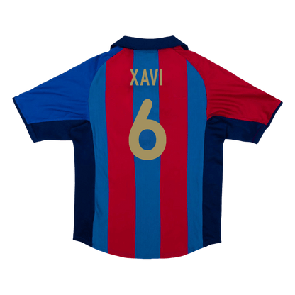 Retro Jersey XAVI #6 Barcelona Retro Jersey Home Soccer Shirt 2001/02