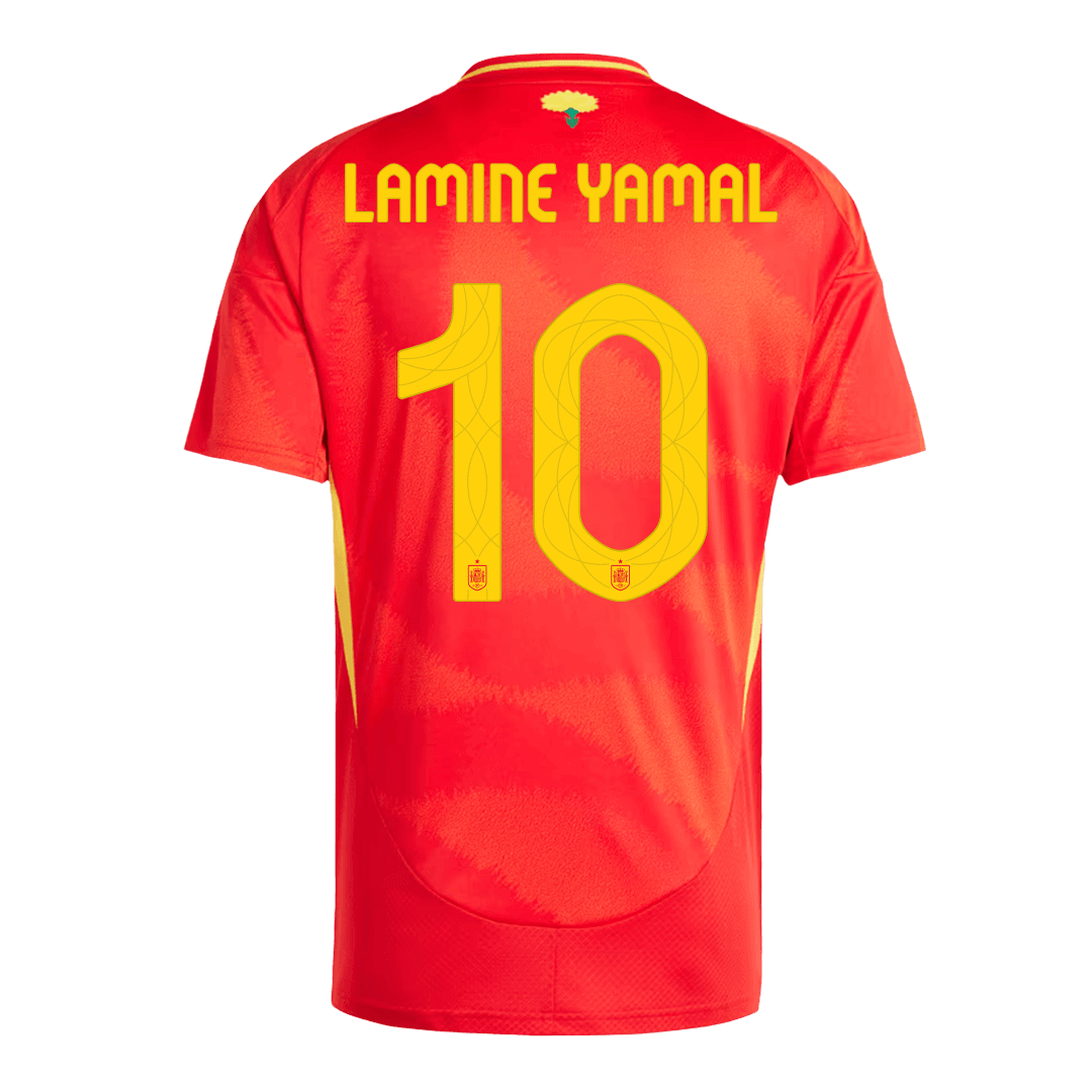 Ισπανία Τζέρσεϋ Προσαρμοσμένο LAMINE YAMAL #10 Ποδοσφαιρικό Τζέρσεϊ Home 2024