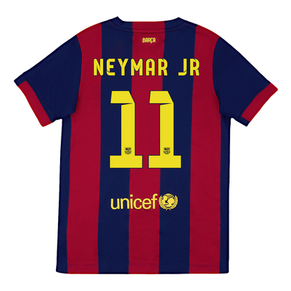NEYMAR JR #11 Ρετρό φανέλα Barcelona για εντός έδρας ποδόσφαιρο 2014/15