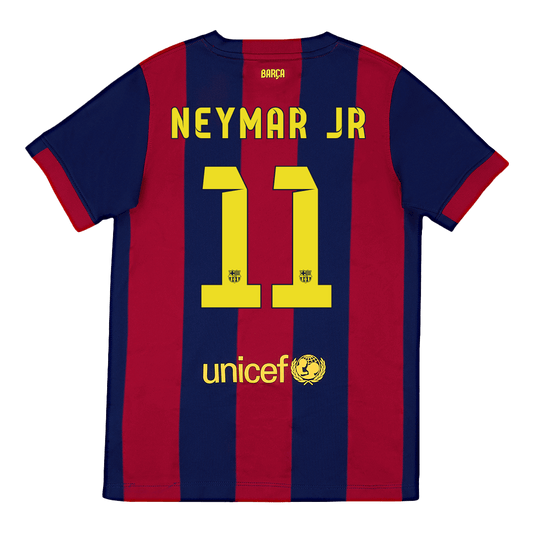 NEYMAR JR #11 Ρετρό φανέλα Barcelona για εντός έδρας ποδόσφαιρο 2014/15