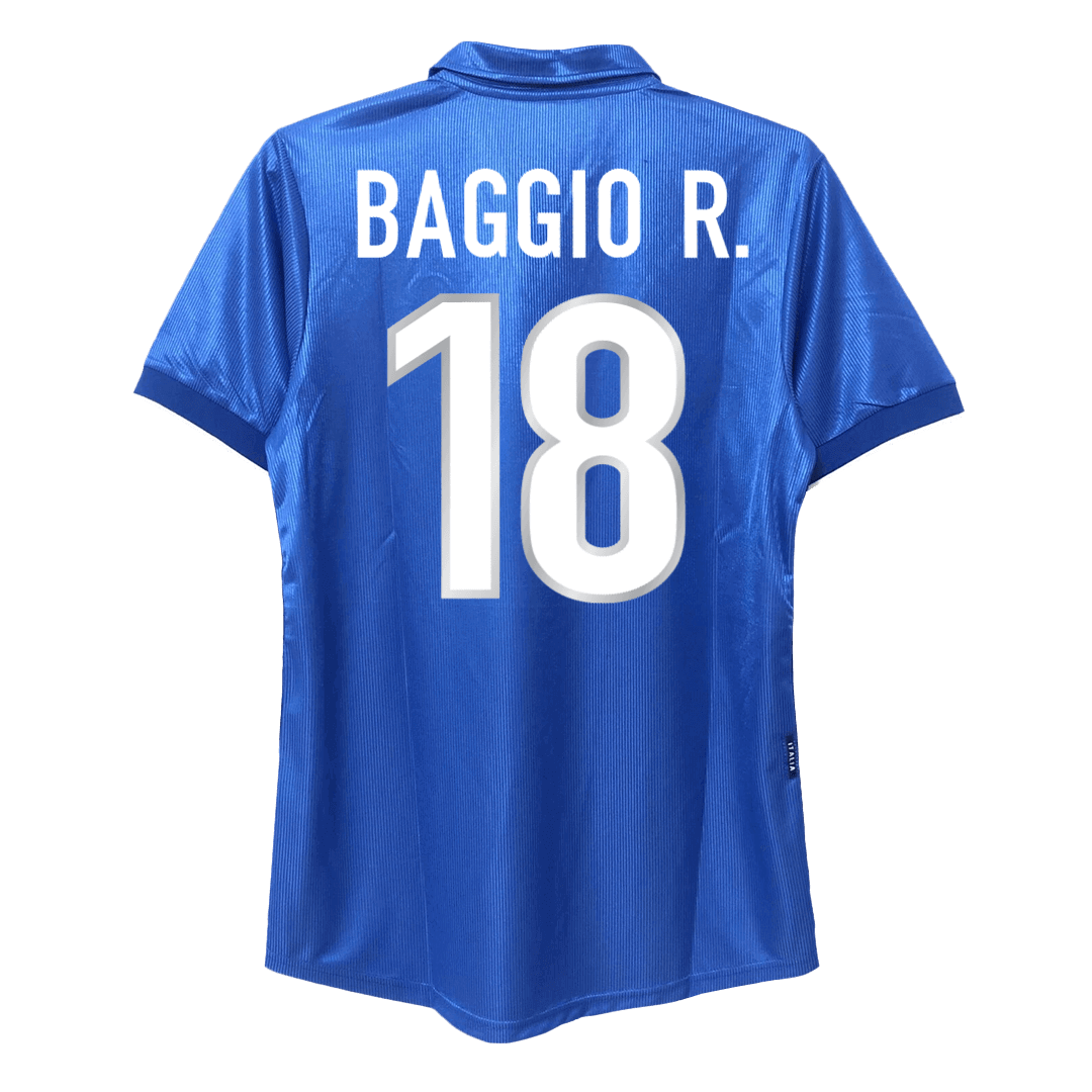 Ρετρό φανέλα με το Νο 18, BAGGIO R., εντός έδρας Ιταλίας 1998