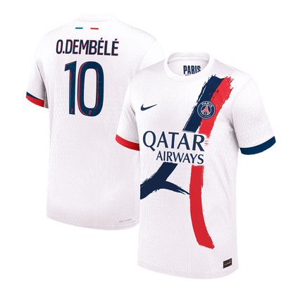 Αυθεντική ποδοσφαιρική φανέλα O.DEMBELE #10 της PSG εκτός έδρας 2024/25