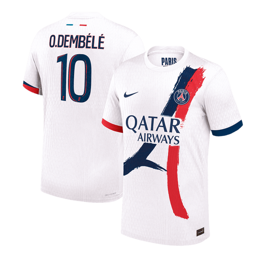 Αυθεντική ποδοσφαιρική φανέλα O.DEMBELE #10 της PSG εκτός έδρας 2024/25