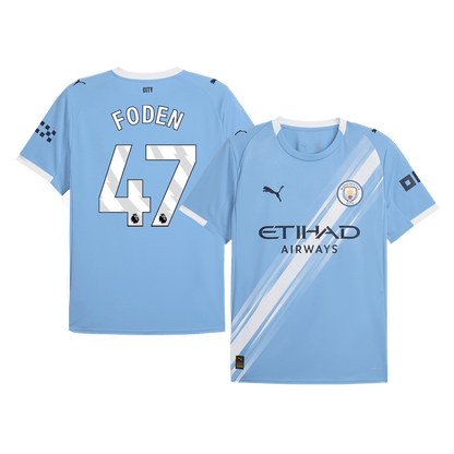 FODEN #47 Φανέλα ποδοσφαίρου Manchester City εντός έδρας 2025/26 Μπλε