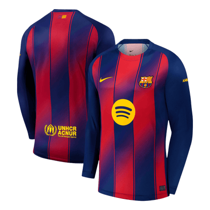 Barcelona Home Long Sleeve Soccer Jersey 2025/26