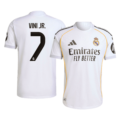 Authentic VINI JR. #7 Soccer Jersey Real Madrid Home Shirt 2025/26
