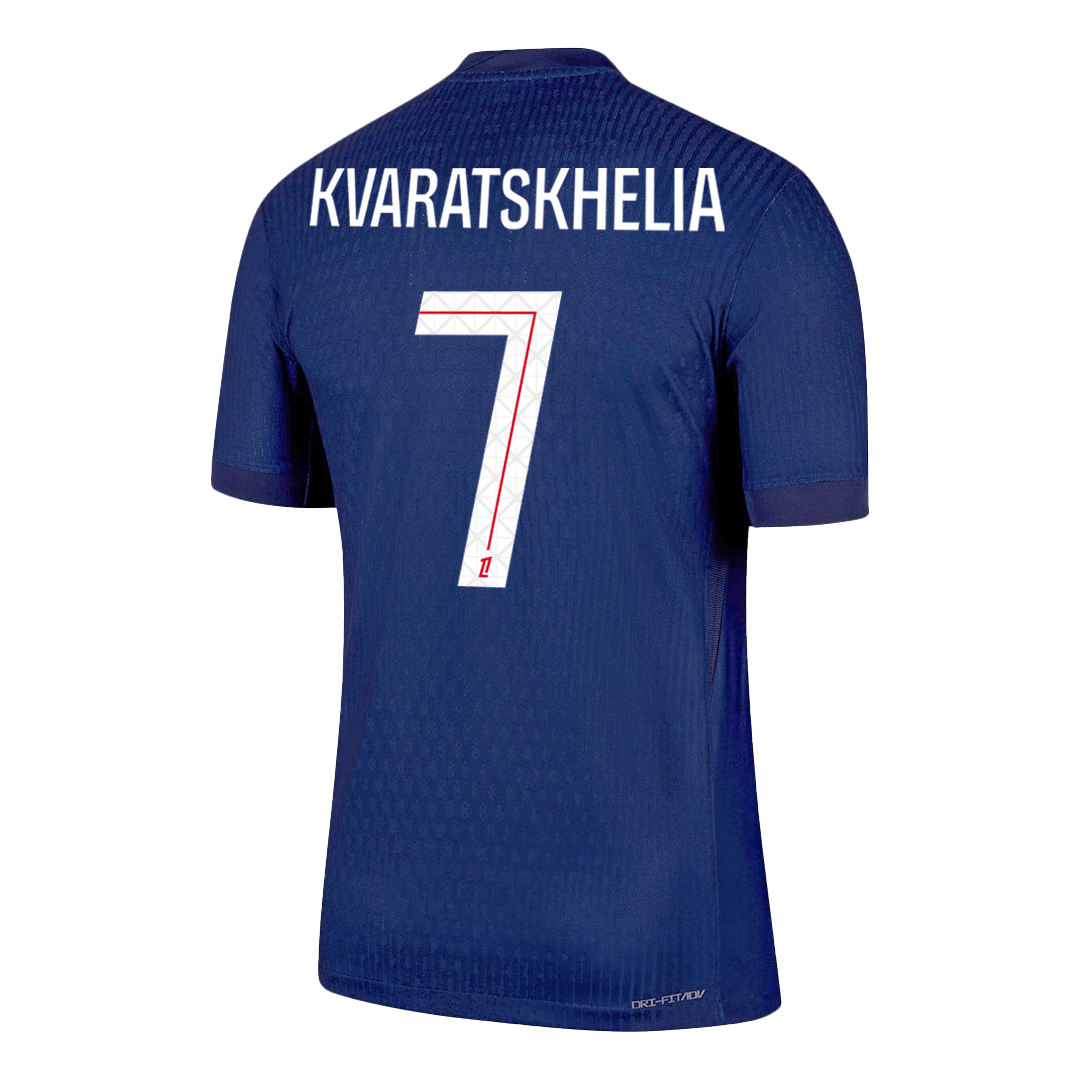 KVARATSKHELIA #7 PSG Αυθεντική Φανέλα Ποδοσφαίρου Εντός Έδρας 2025/26