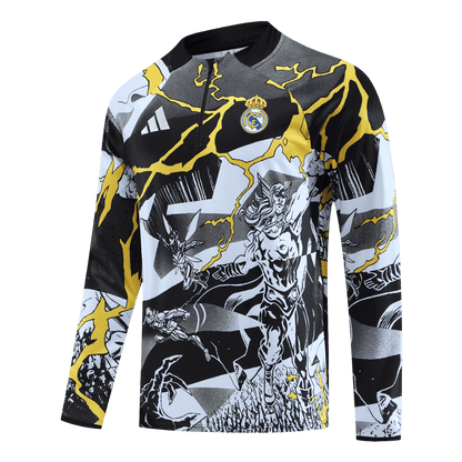 Real Madrid x MARVEL Zipper Sweatshirt Kit(Top+Pants) 25/26 Black