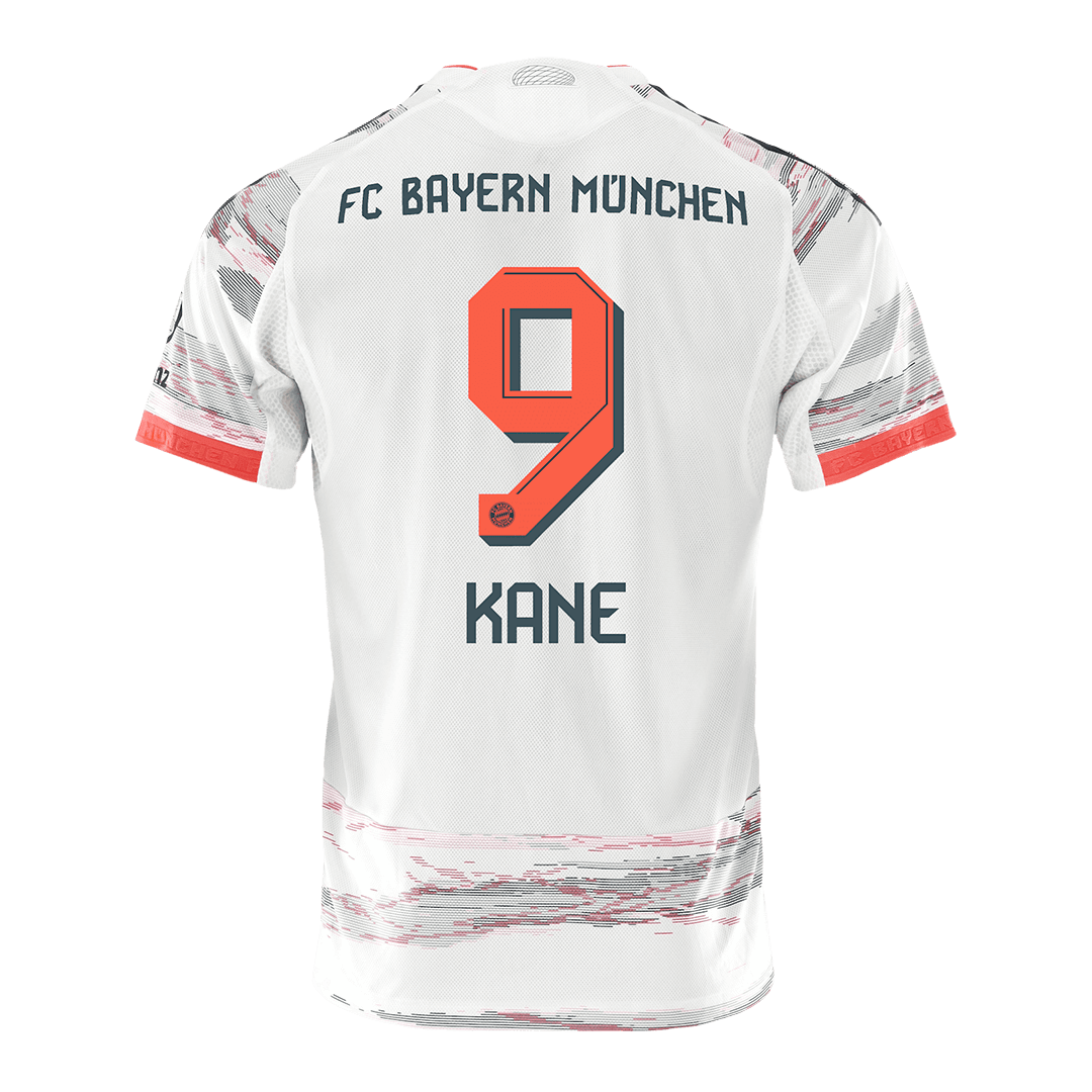Αυθεντική φανέλα KANE #9 Μπάγερν Μονάχου εκτός έδρας ποδοσφαίρου 2025/26 Λευκή