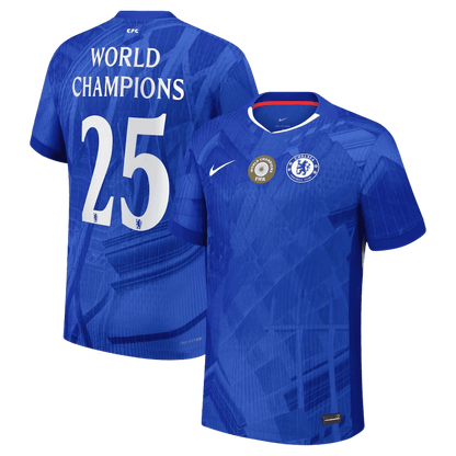 ΠΡΩΤΑΘΛΗΤΕΣ ΠΑΓΚΟΣΜΙΩΝ #25 Chelsea Home Αυθεντική Φανέλα Ποδοσφαίρου 2025/26 με σήμα στο στήθος