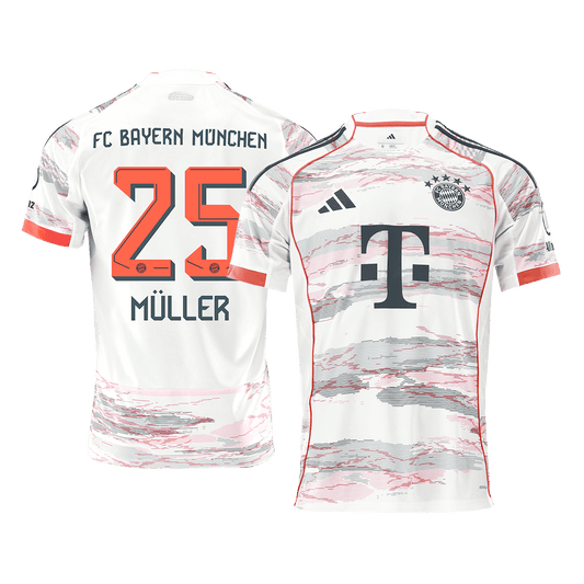 MULLER #25 Φανέλα Ποδοσφαίρου Bayern Munich Εκτός έδρας 2025/26