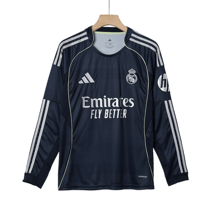 Real Madrid Away Long Sleeve Soccer Jersey 2025/26