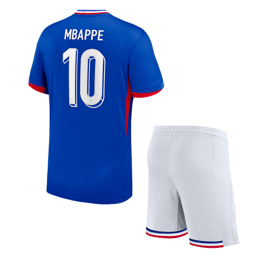 Kids France MBAPPE #10 Προσαρμοσμένα κιτ ποδοσφαίρου Euro 2024