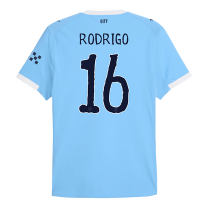 RODRIGO #16 Αυθεντική φανέλα ποδοσφαίρου της Μάντσεστερ Σίτι 2025/26 Μπλε - Παγκόσμιο Κύπελλο Συλλόγων