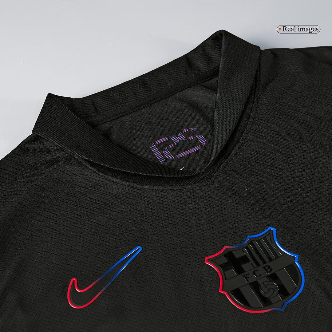 LEWANDOWSKI #9 Barcelona Soccer Jersey Away Προσαρμοσμένη φανέλα 2024/25 Spotify λογότυπο χωρίς κείμενο
