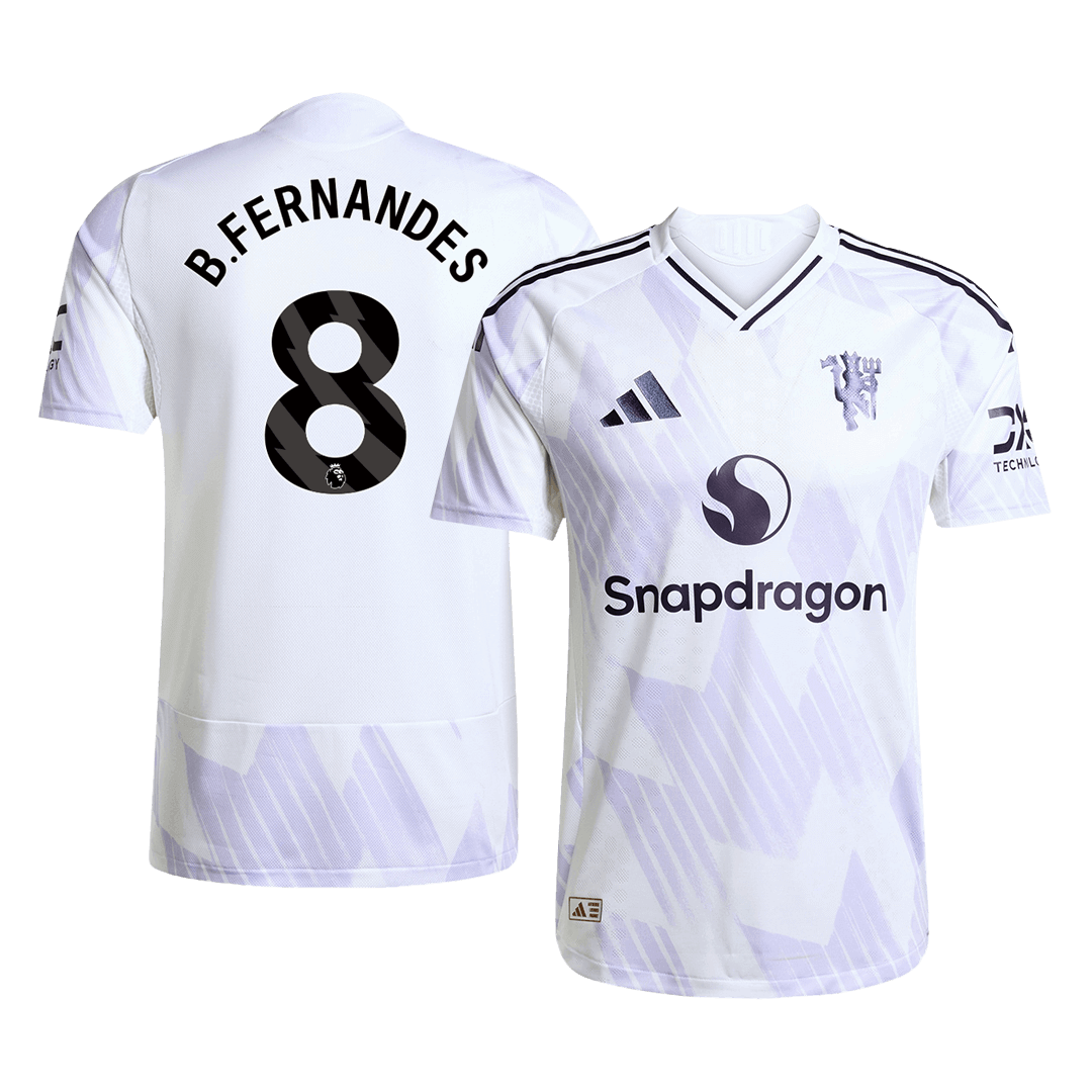 B.FERNANDES #8 Αυθεντική Φανέλα Ποδοσφαίρου Manchester United Εκτός έδρας 2025/26