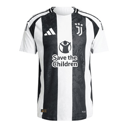 Authentic  VLAHOVI?  #9 Juventus Home Soccer Jersey 2024/25 - Save The Children Sponsor