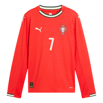 RONALDO #7 Portugal Home Long Sleeve Soccer Jersey 2025