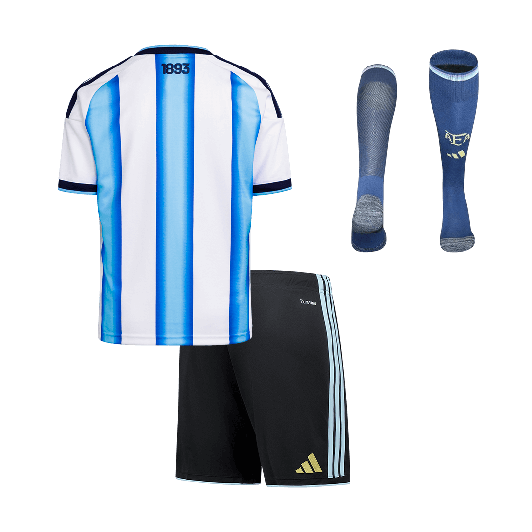 Argentina Home World Cup Kids Soccer Jerseys Full Kit 2025/26