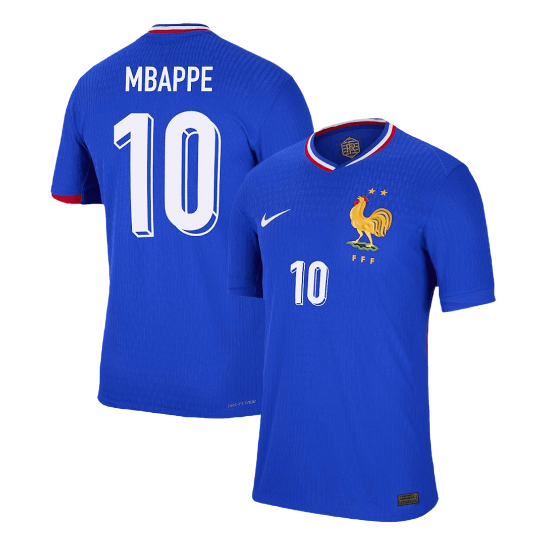Αυθεντική μπλούζα MBAPPE #10 Soccer Jersey France 2024