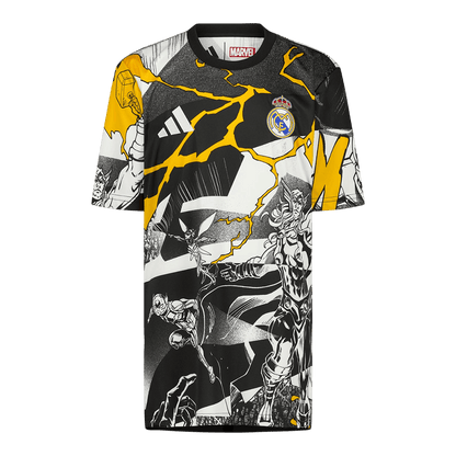 Real Madrid X Marvel Jersey 2025/26 Black&White