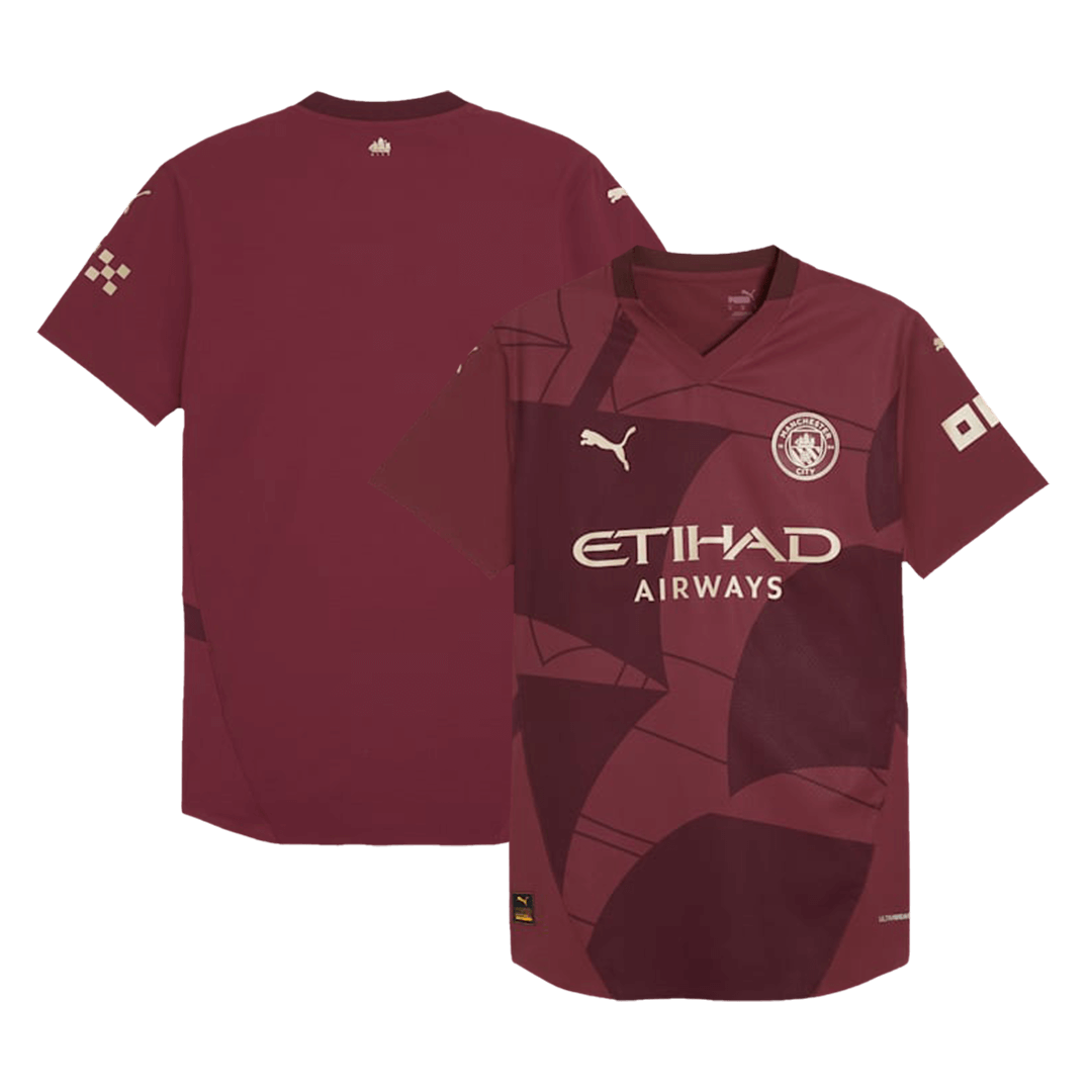 Αυθεντική ποδοσφαιρική φανέλα Manchester City για την τρίτη εκτός έδρας σεζόν 2024/25