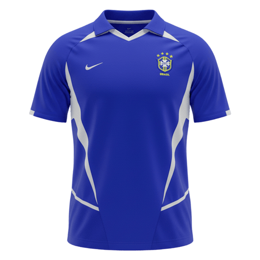 Retro Soccer Jersey Brazil Away 2002