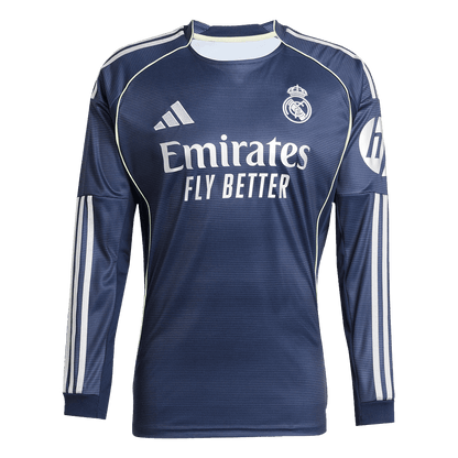 Real Madrid Away Long Sleeve Soccer Jersey 2025/26