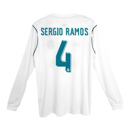 Retro Jersey SERGIO RAMOS #4 Real Madrid Retro Jersey Home Soccer Shirt 2017/18