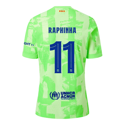 Αυθεντική ποδοσφαιρική φανέλα RAPHINHA #11, η τρίτη εκτός έδρας φανέλα της Μπαρτσελόνα 2024/25 - UCL