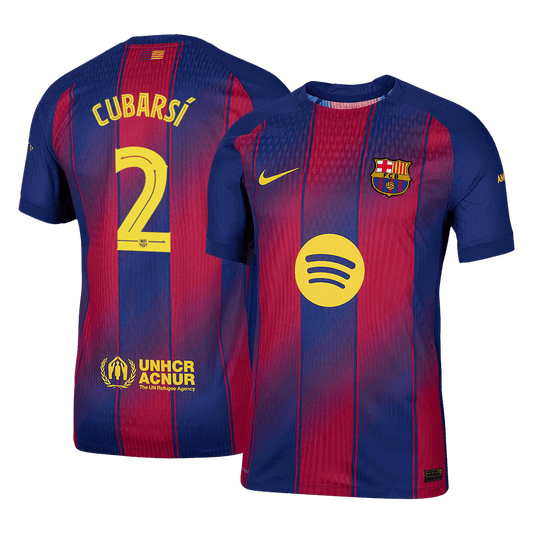 CUBARSÍ #2 Αυθεντική Φανέλα Ποδοσφαίρου Barcelona Home 2025/26 - UCL