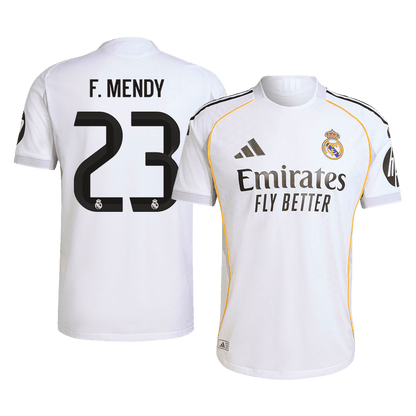 F.MENDY #23 Real Madrid Home Authentic Soccer Jersey 2025/26