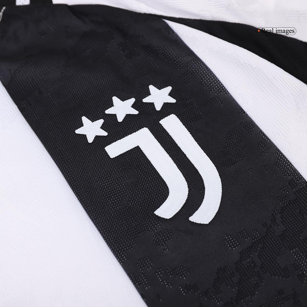 Authentic  VLAHOVI?  #9 Juventus Home Soccer Jersey 2024/25 - Save The Children Sponsor