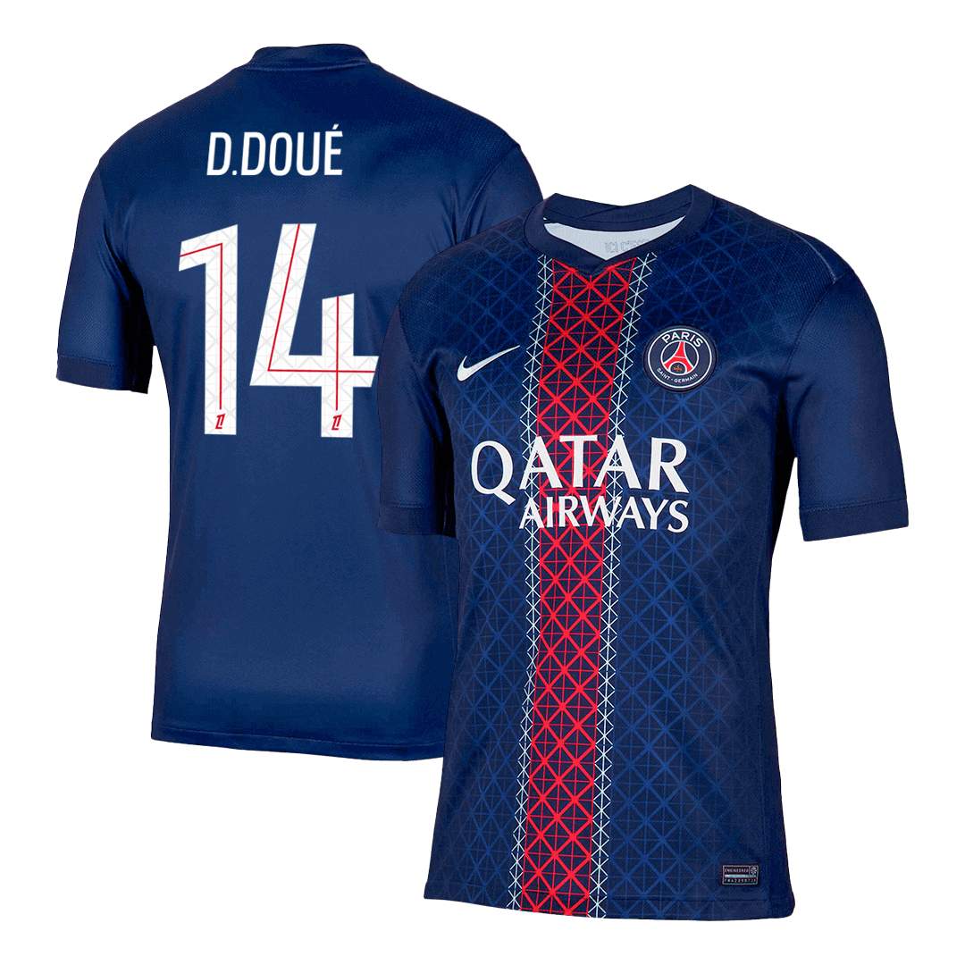 D.DOUÉ #14 PSG Εντός Έδρας Ποδοσφαιρική Φανέλα 2025/26